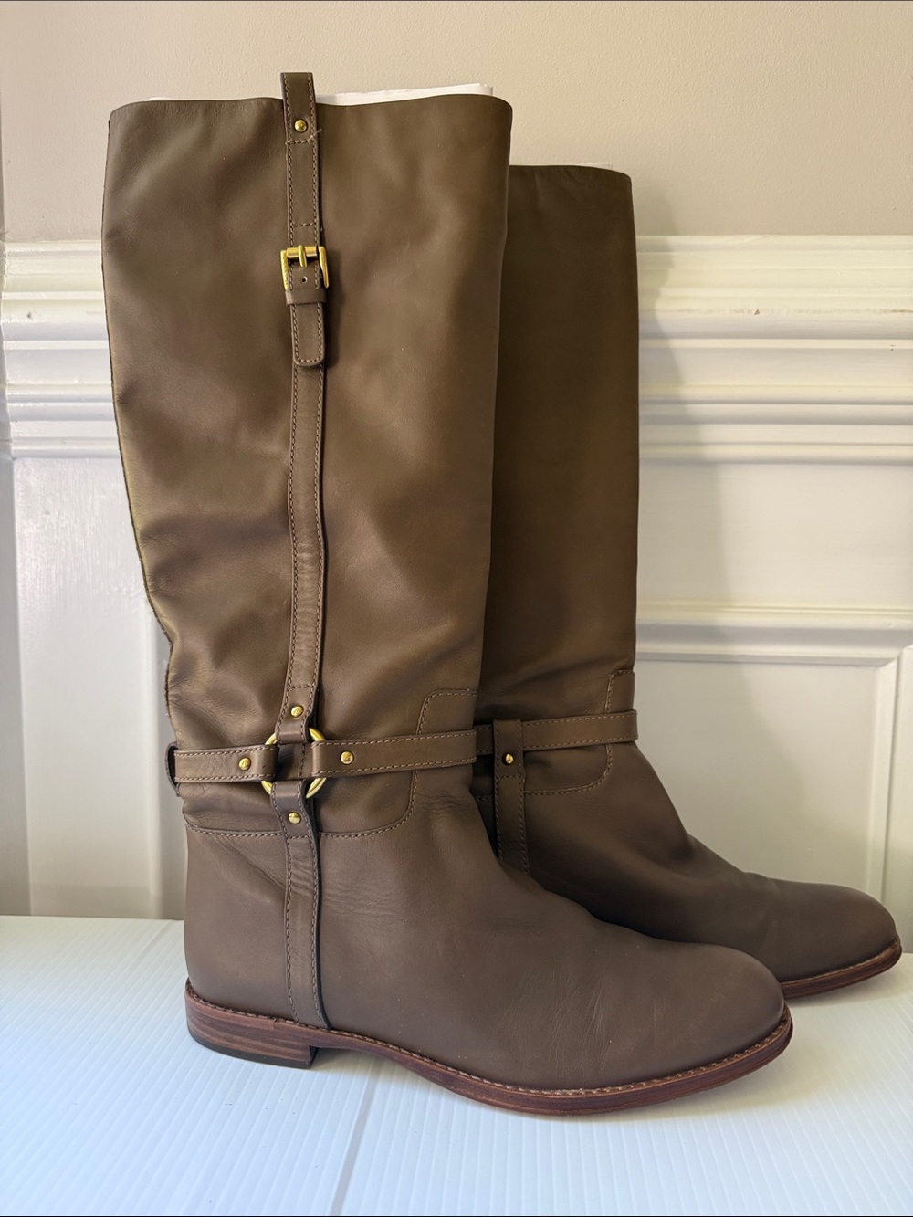 Coach Women’s Brown Monday Leather Riding Boots Size 9B